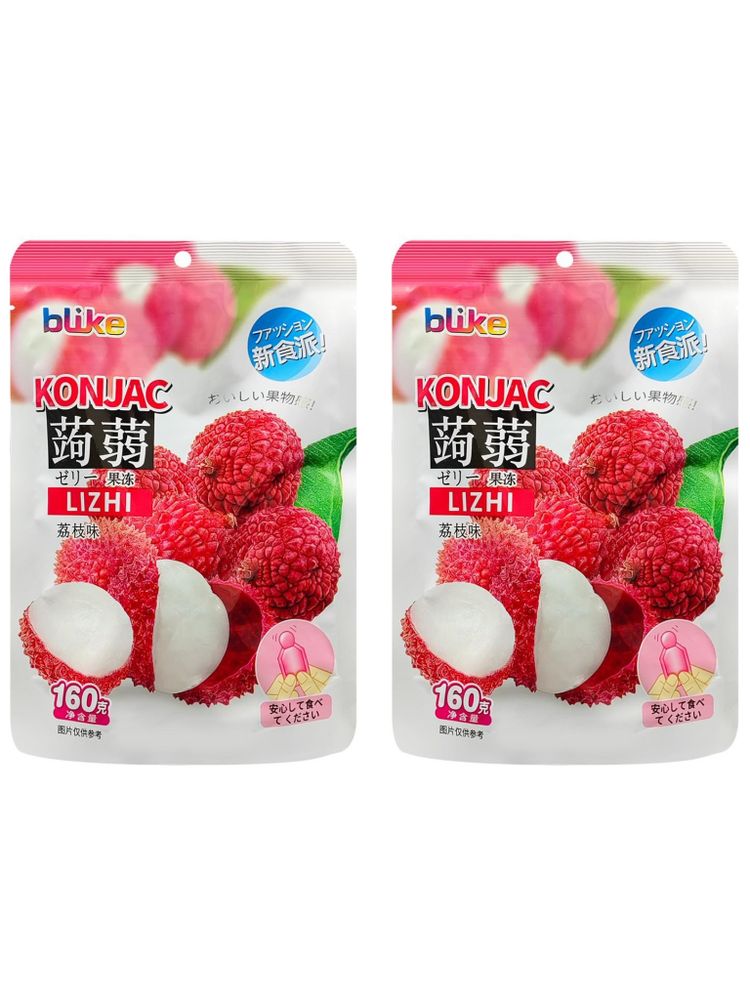 Желе питьевое BLIKE мармеладное с конжаком Личи 160 г x 2 шт