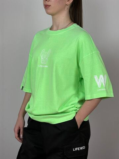 Футболка с пигментом логотипом mini ladok