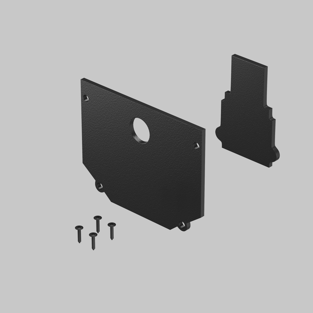 Комплект заглушек к шинопроводу для монтажа в натяжной ПВХ потолок Maytoni EXILITY TRA034EC-SCH-42B