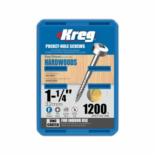 Шурупы с мелким шагом 1-1/4" Pan-Head, 1200 шт Kreg SPS-F125-1200-INT