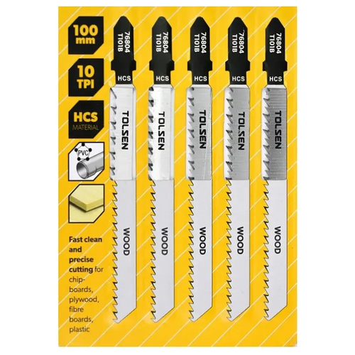 Набор пилок для лобзика Tolsen T101B 5шт. 76804