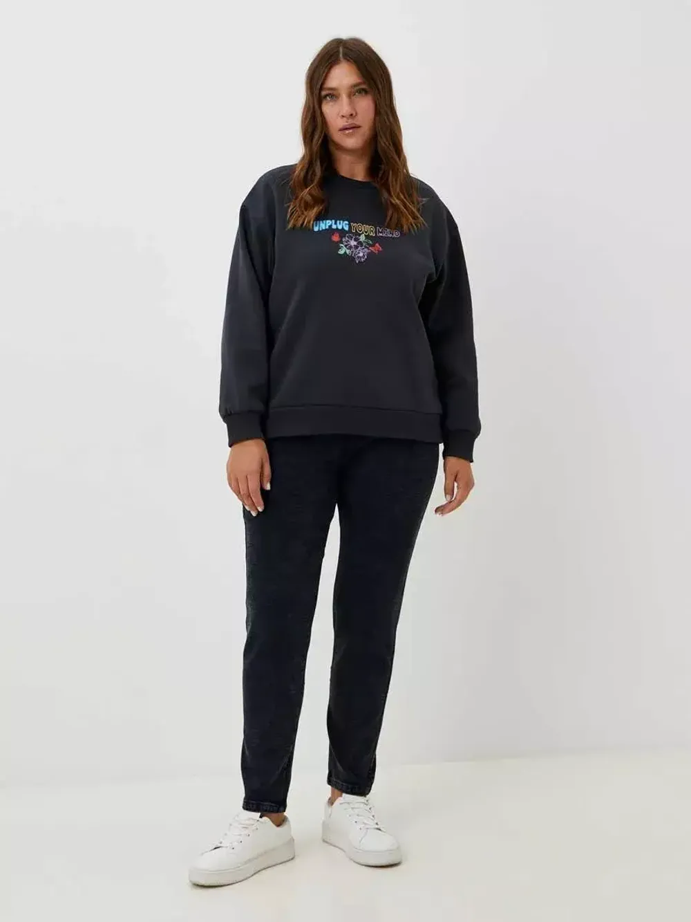 Джеггинсы утепленные больших размеров