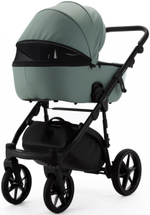 Детская коляска Adamex Nola Deluxe 2 в 1 N-SA20 (СЕРО-ЗЕЛЕНАЯ КОЖА)