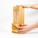 Деревянные разделочные доски 4 шт. на подставке из сибирского кедра RDN6