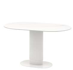 Стол обеденный Must 130х80 см, белая керамика