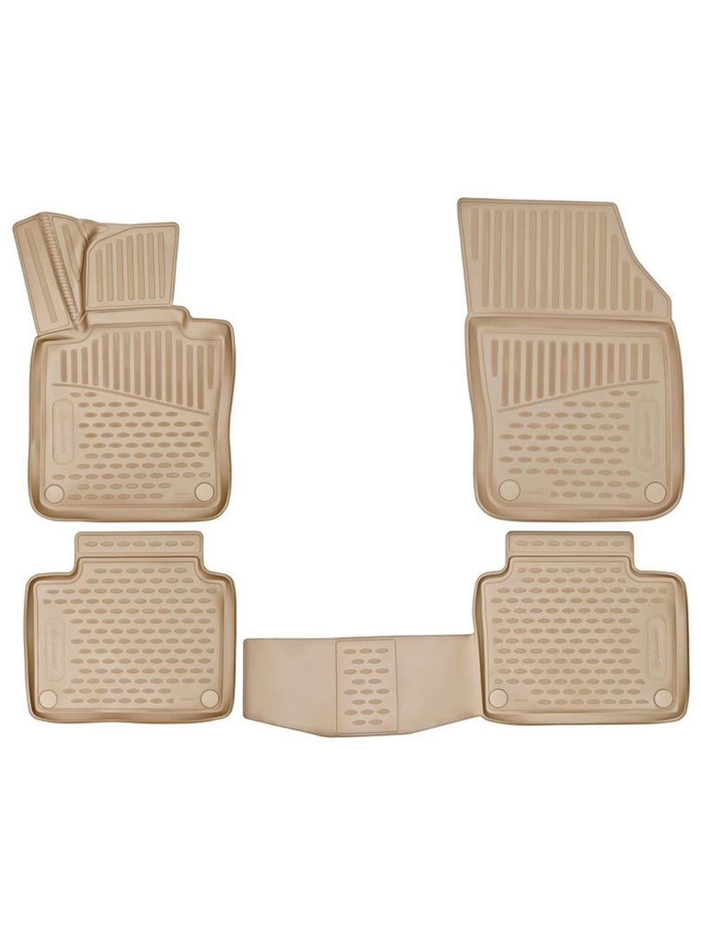 Коврики в салон для VOLVO V90, 2016-, Station wagon, (Европа), 4 шт. (полиуретан, бежевый) ELEMENT3D5018212K