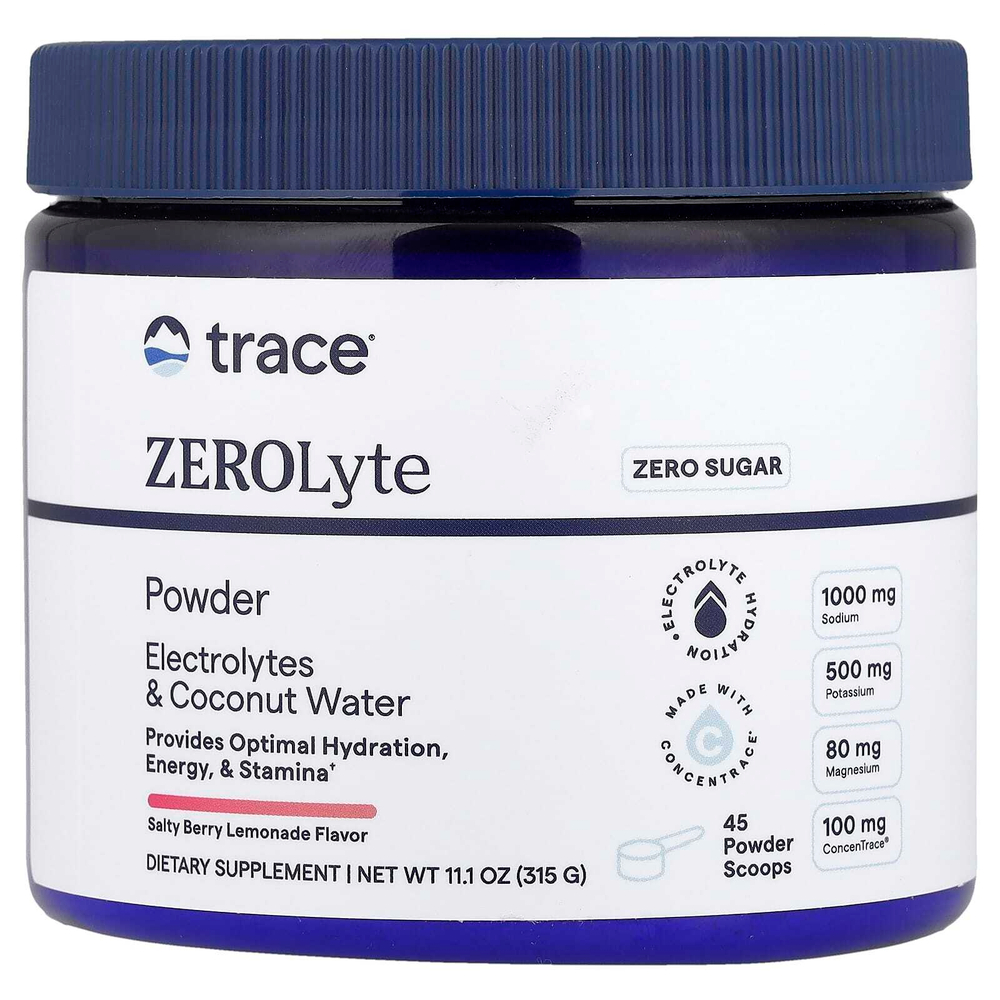 Trace, ZEROLyte Powder, лимонад с солеными ягодами, 315 г (11,1 унции)