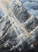 Картина "Кружево водных кругов" 50х60: Ручная уникальная эксклюзивная картина в единственном экземпляре