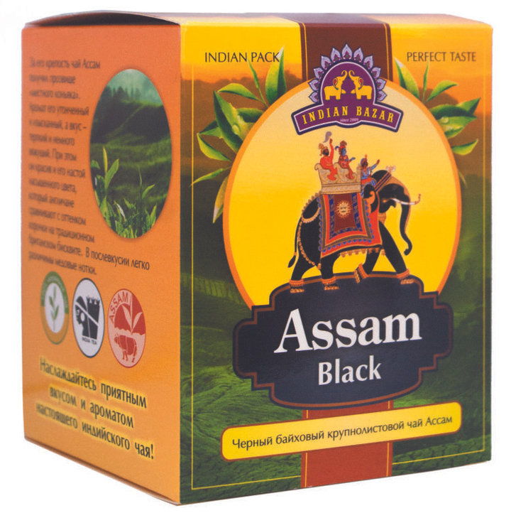 Чай Indian Bazar черный Assam Black Ассам (в коробочке) 200 гр.