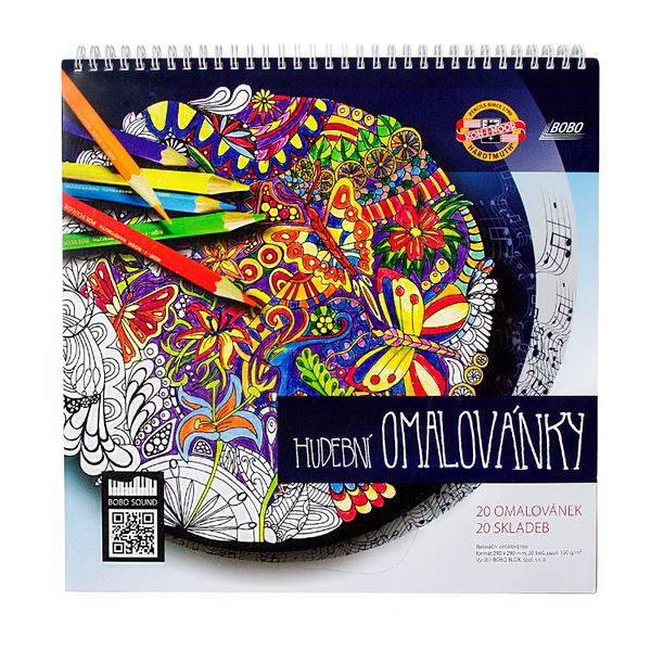 Блокнот для арт-терапии с QR-code 290х295мм, 20л, спираль, твердая подложка