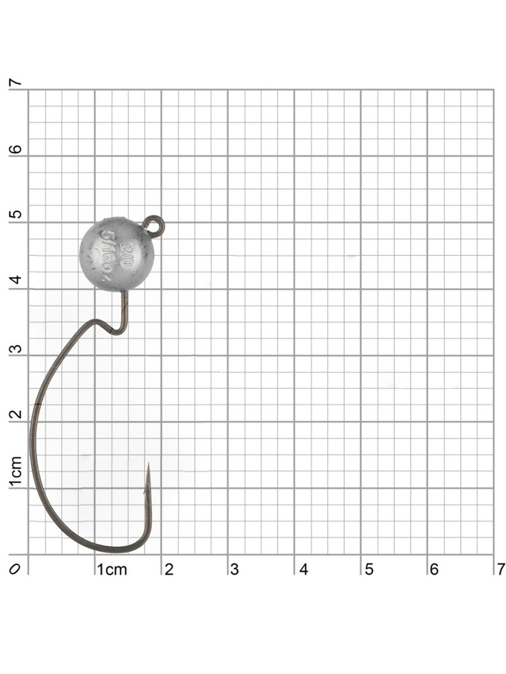 Джиг-головка для рыбалки BKK на офсетном крючке Silent Chaser - 1X - EWG Round Head, размер крючка 2/0, вес 8,75г, 4 шт.
