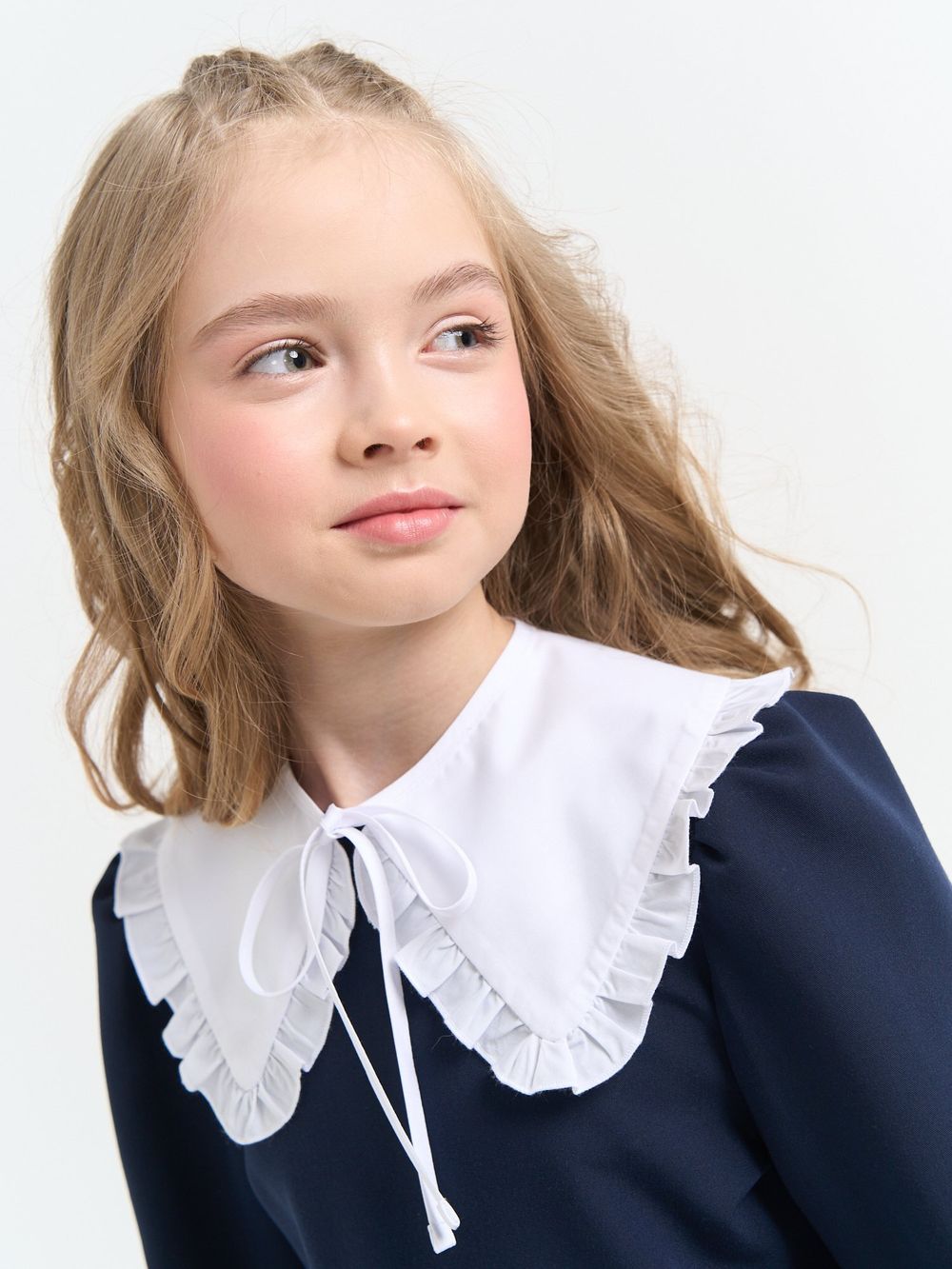 Воротник с рюшей "Белый" 7+