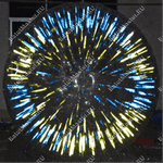 Светящийся зорб "Вселенная" ТПУ, усиленные сиденья, диаметр 3 м