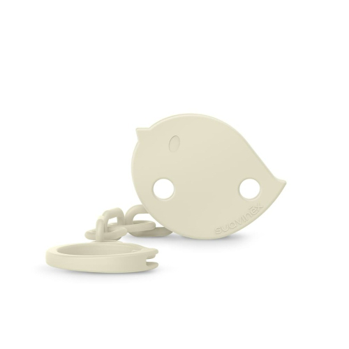 Клипса с цепочкой для пустышки Suavinex Birdies бежевая