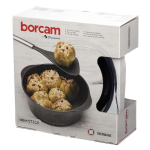 Форма для выпечки стекло, 26.6х26.6х22.2 см, 2.1 л, кругл, с крыш, чер, Borcam, 59003NS