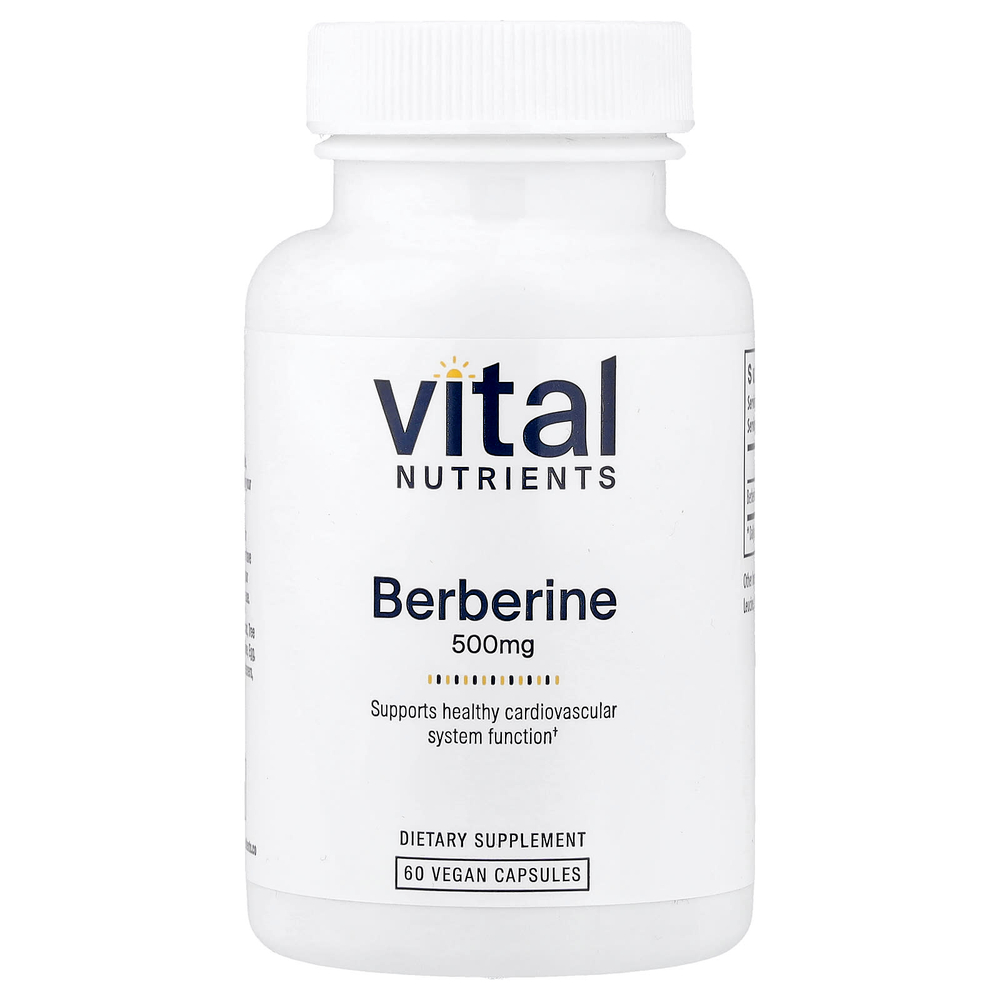 Vital Nutrients, Берберин, 500 мг, 60 веганских капсул