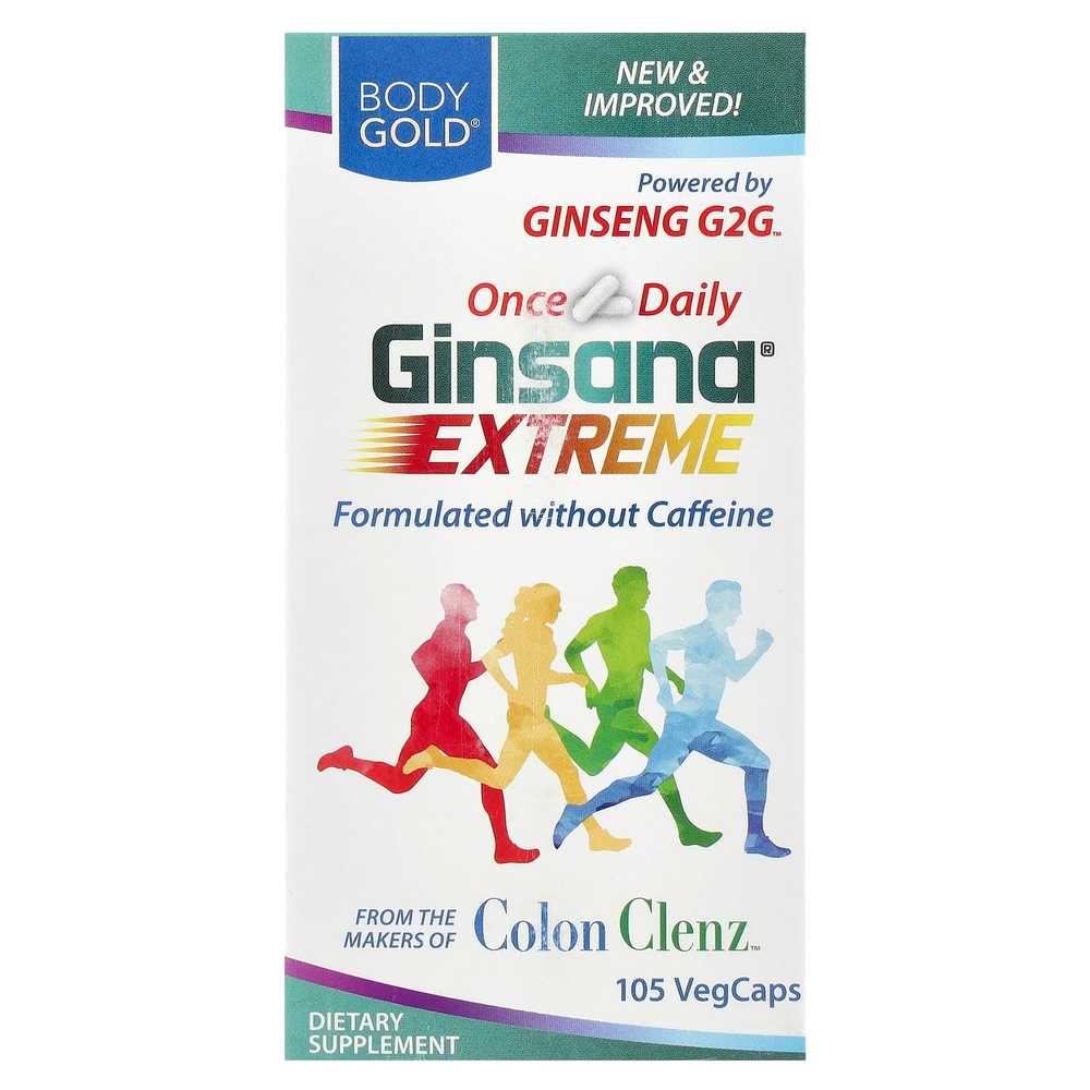 BodyGold, Ginsana® Extreme, 105 вегетарианских капсул