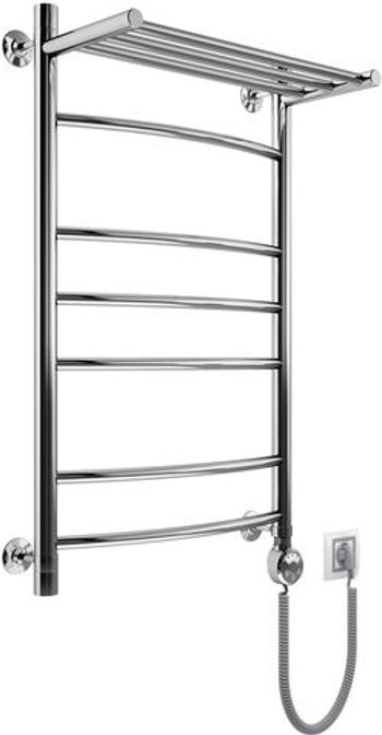 Эл.Полотенцесушитель В5 Р80*50 (с полкой) Белый, ТЭН левый