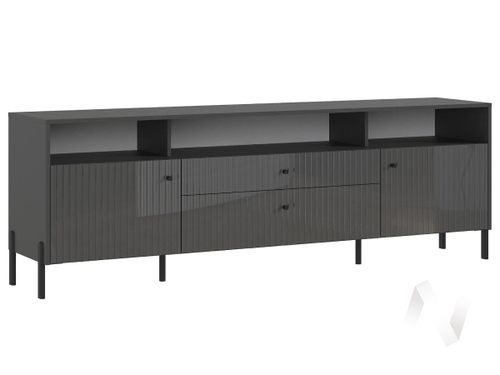 Тумба ТВ (металл) Оливия (графит/графит глянец)