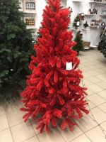 Искусственная красная елка «Огненная» (пвх) 180 см / 1.8 м
