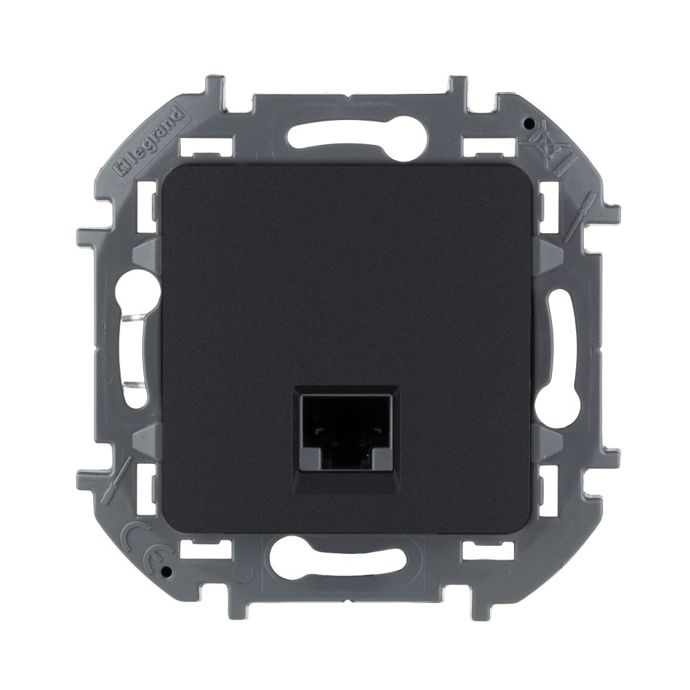 Розетка компьютерная RJ45 категория 5e UTP антрацит Inspiria Legrand