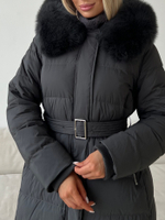 Пуховик Fresh макси графит