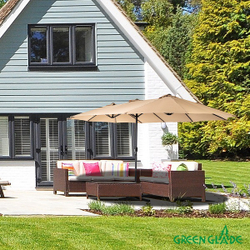 Зонт садовый Green Glade 4333 светло-коричневый с крестовиной