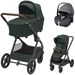 Коляска детская Maxi-Cosi Oxford Plus 3 в 1 с автокреслом Pebble 360 Pro Twillic Graphite 1978403110 Twillic Green/Зеленый