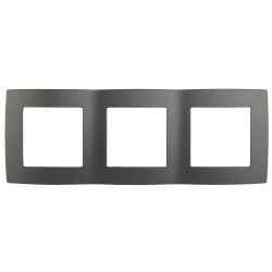 12-5003-12 ЭРА Рамка на 3 поста, Эра12, графит | Эра 12 Графит