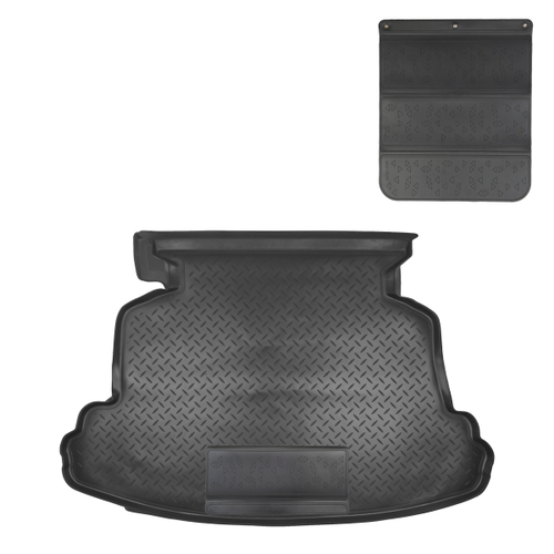 Коврик в багажник Norplast/Unidec для Toyota Corolla в кузове E12 SD (2000-2007), Черный, арт.NPL-P-88-11-APP