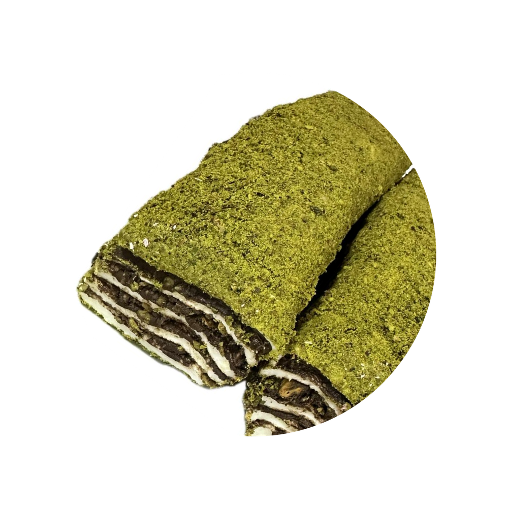 20. Белый рахат-лукум (Султан), горькое пралине, фисташки в порошке, глазурь из фисташек (TOZ ANTEP PASTA), Hatay market