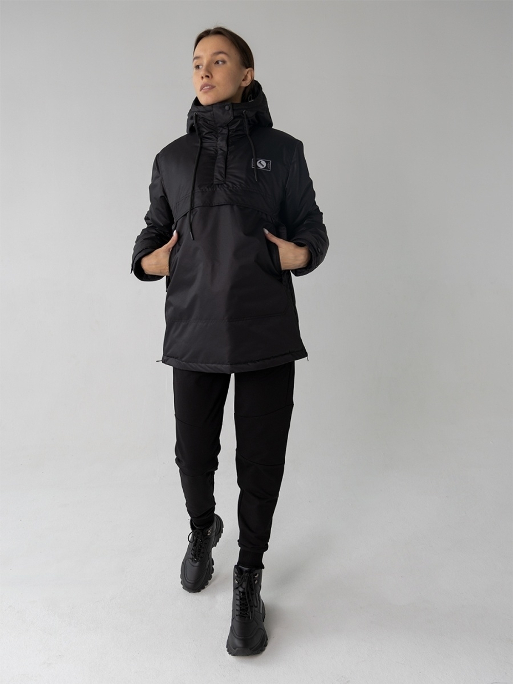Анорак зимний женский ткань мембрана Город Горький черный