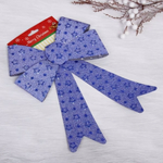 Бант на ёлку "Звездопад" 20*30 см, Синий