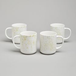 НАБОР КРУЖЕК BRONCO "DAILY" 4 ШТ. 350 МЛ ГОРЧИЧНЫЙ