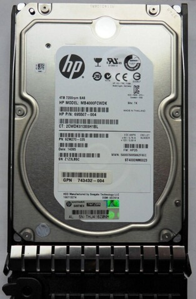 Жесткий диск HP 4TB 3.5" 7.2K 6G SAS 695510-B21