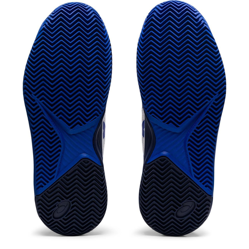 Женские Кроссовки теннисные Asics Gel-Resolution 8 Clay - white/lapis lazuli blue