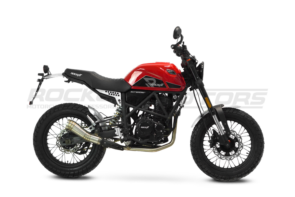 Мотоцикл дорожный ROCKOT SCRAMBLER (красный глянцевый)
