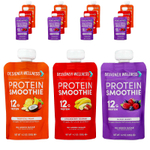 Designer Wellness, Протеиновый смузи, разнообразная упаковка, 12 пакетиков по 120 г (4,2 унции)
