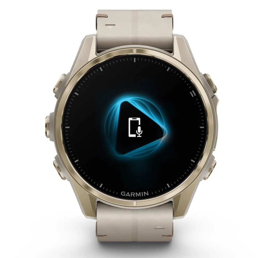 Смарт-часы Garmin Fenix 8 Amoled 43 мм Sapphire Soft Gold with Limestone Leather Band 010-02903-40