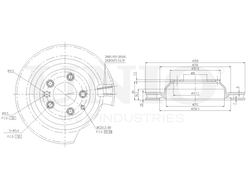 Диск тормозной задний UNIO BRD-20558