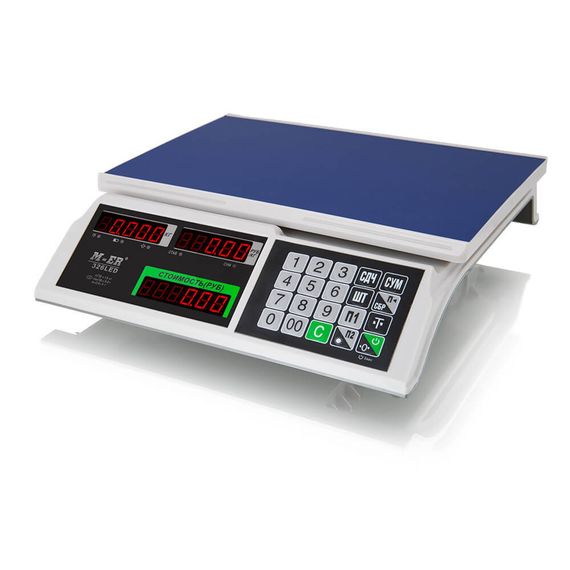 Торговые настольные весы M-ER 326 AC "Slim" LED Белые