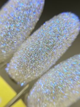 Блестки для дизайна ногтей Магический блеск №5 белый с синим