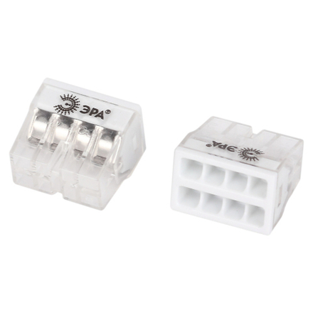 Клемма ЭРА NO-225-362 быстрозажимная 2273-208 компактная 8-проводная 0.2-2.5 мм2 упаковка 15 шт