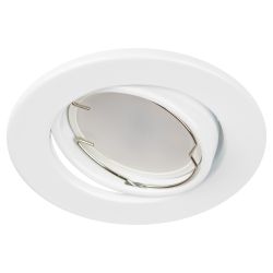 Светильник светодиодный встраиваемый ЭРА ST2A WH SET 10 штампованный поворотный MR16 12V/220V 50W белый набор 10шт | Штампованные встраиваемые светильники