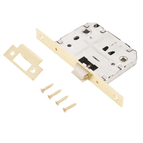 Защелка АЛЛЮР АРТ L7050S  РВ золото,  б/ручек с фиксатором  / 11225