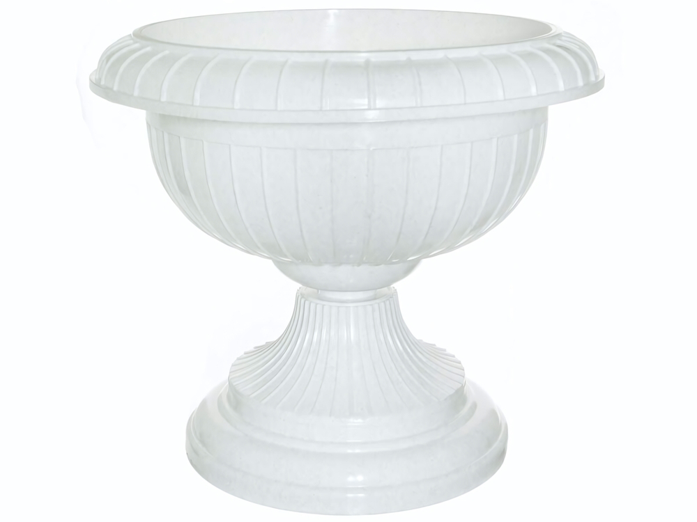 Вазон на ножке большой D395мм мраморный