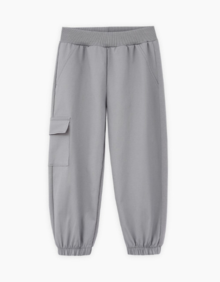 Брюки карго серо-зелёные