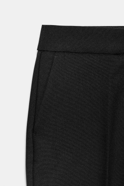 ZARA БРЮКИ ПРЯМОГО КРОЯ СО СТРЕЛКАМИ, ЧЕРНЫЙ