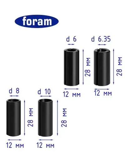Цанга для фрезера, FORAM, 6,6.35,8,10 мм