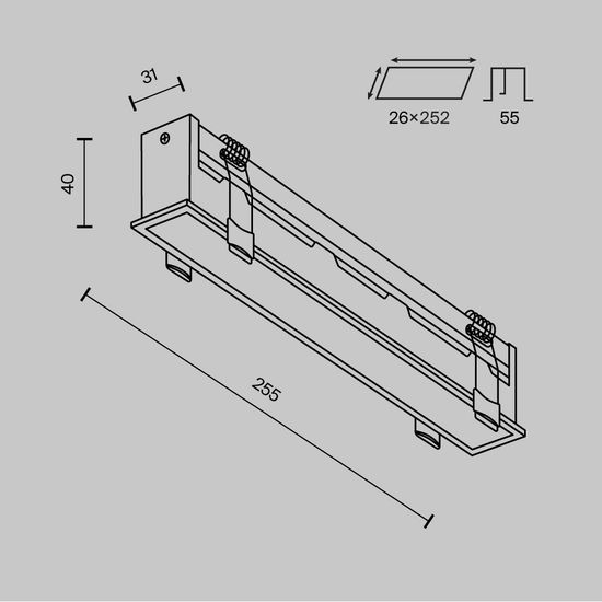 Встраиваемый светильник Technical DL066-20W3-6K-B